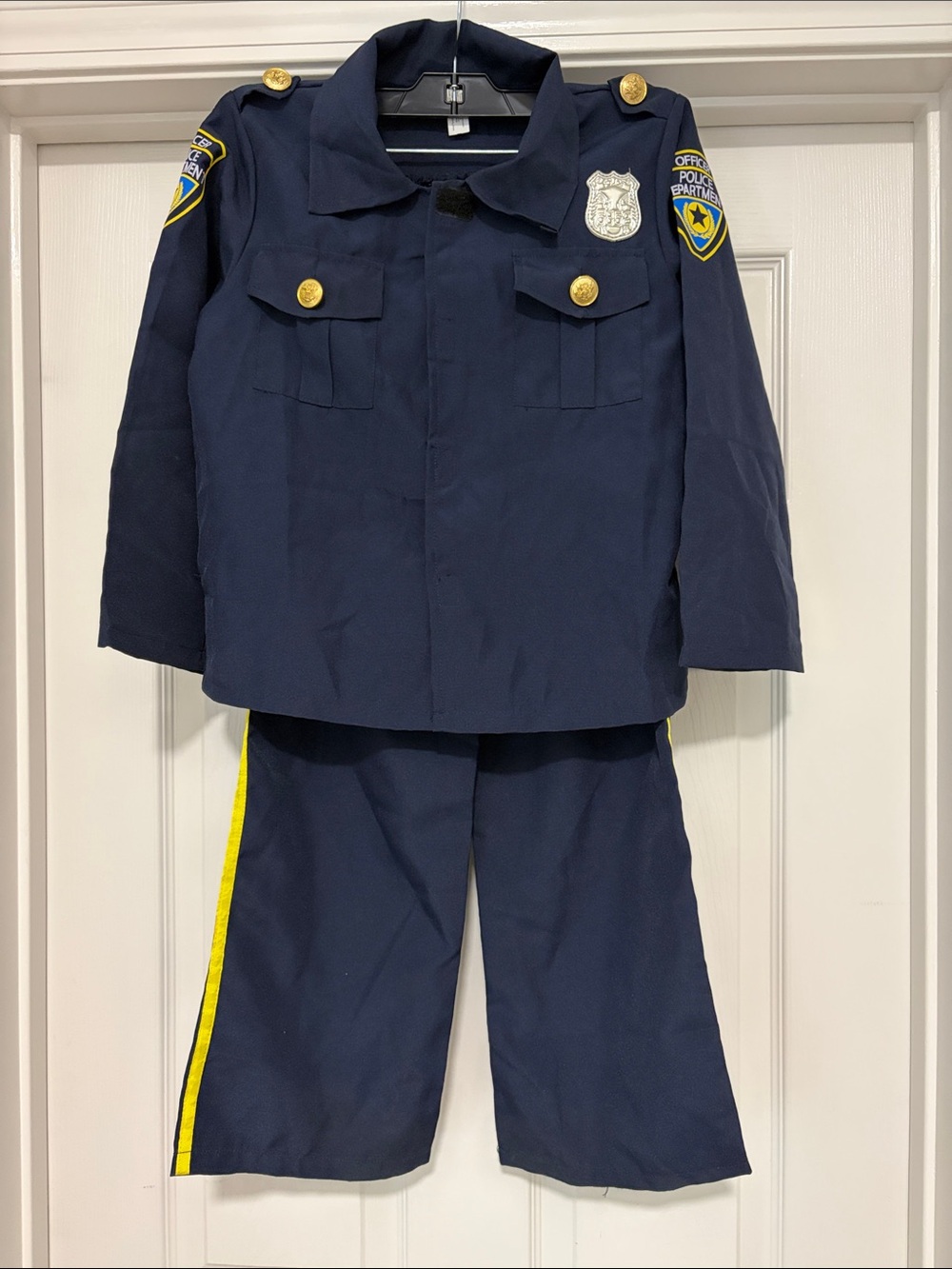 Kids Navy Police Costume Jacket and Pants